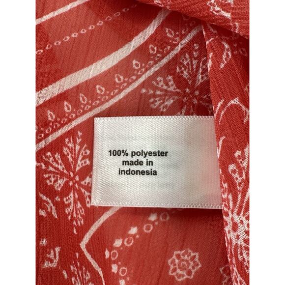 Lane Bryant Plus Sz 18/20 Red Belted Swim Coverup Kimono Beachwear Resortwear - Picture 15 of 16